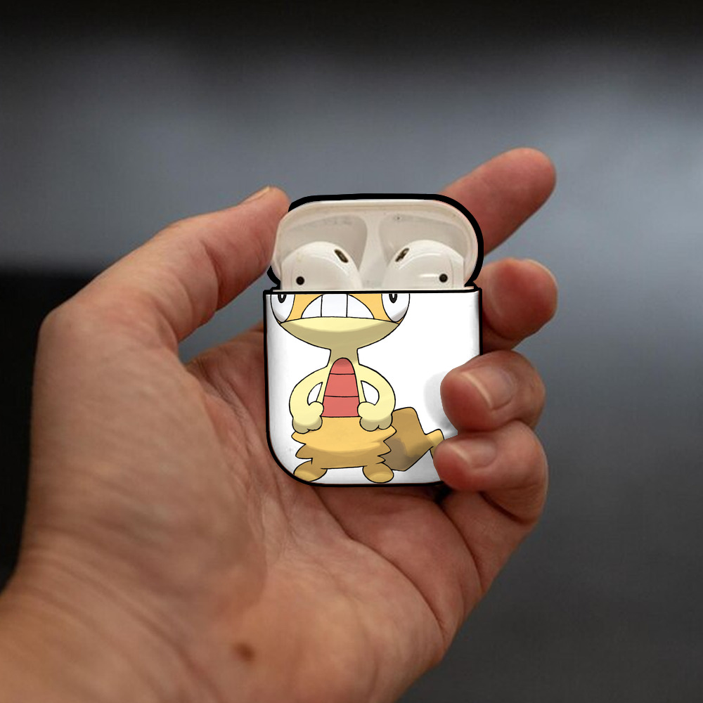 ポケットモンスター Pokémon AirPods 第2世代保護ケース ハードシェル ブラック 耐衝撃・防指紋・カラビナ付き