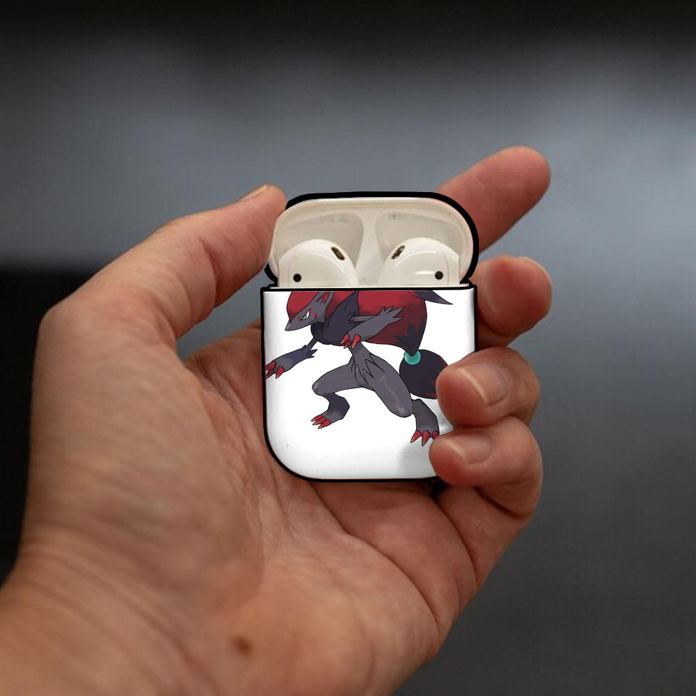 ポケットモンスター Pokémon AirPods 第2世代保護ケース ハードシェル ブラック 耐衝撃・防指紋・カラビナ付き