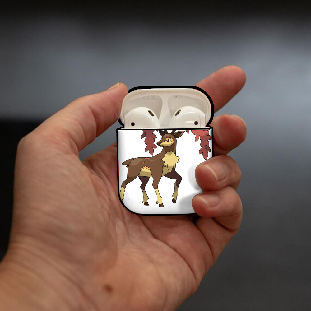 ポケットモンスター Pokémon AirPods 第2世代保護ケース ハードシェル ブラック 耐衝撃・防指紋・カラビナ付き