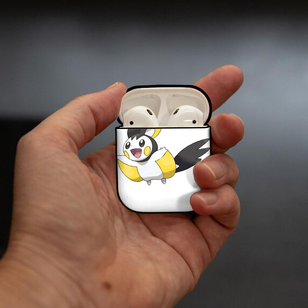 ポケットモンスター Pokémon AirPods 第2世代保護ケース ハードシェル ブラック 耐衝撃・防指紋・カラビナ付き
