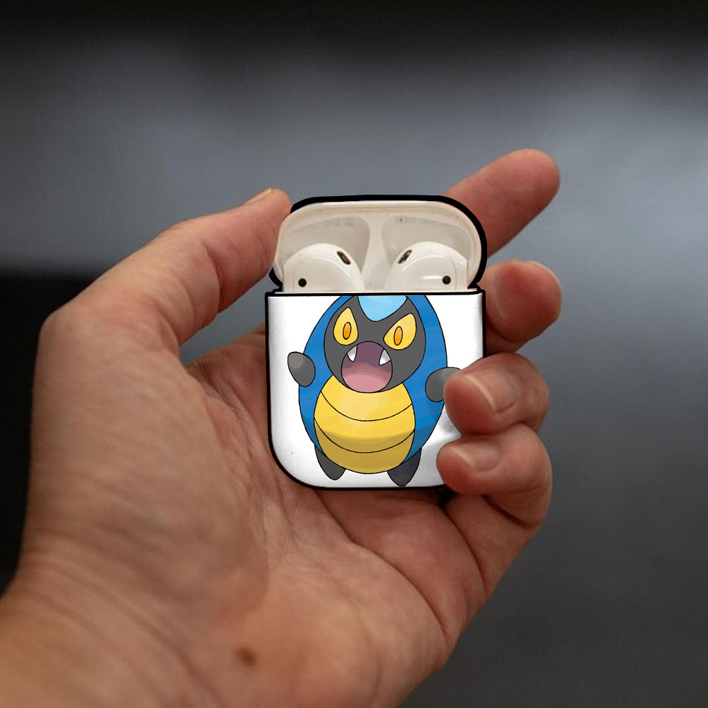 ポケットモンスター Pokémon AirPods 第2世代保護ケース ハードシェル ブラック 耐衝撃・防指紋・カラビナ付き