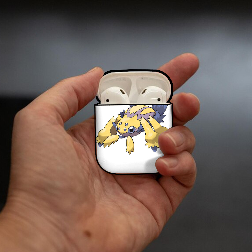 ポケットモンスター Pokémon AirPods 第2世代保護ケース ハードシェル ブラック 耐衝撃・防指紋・カラビナ付き