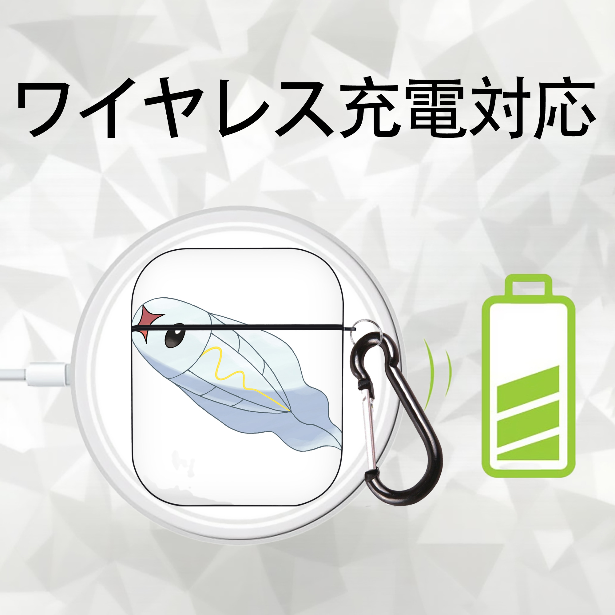 ポケットモンスター Pokémon AirPods 第2世代保護ケース ハードシェル ブラック 耐衝撃・防指紋・カラビナ付き