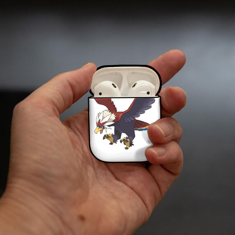 ポケットモンスター Pokémon AirPods 第2世代保護ケース ハードシェル ブラック 耐衝撃・防指紋・カラビナ付き