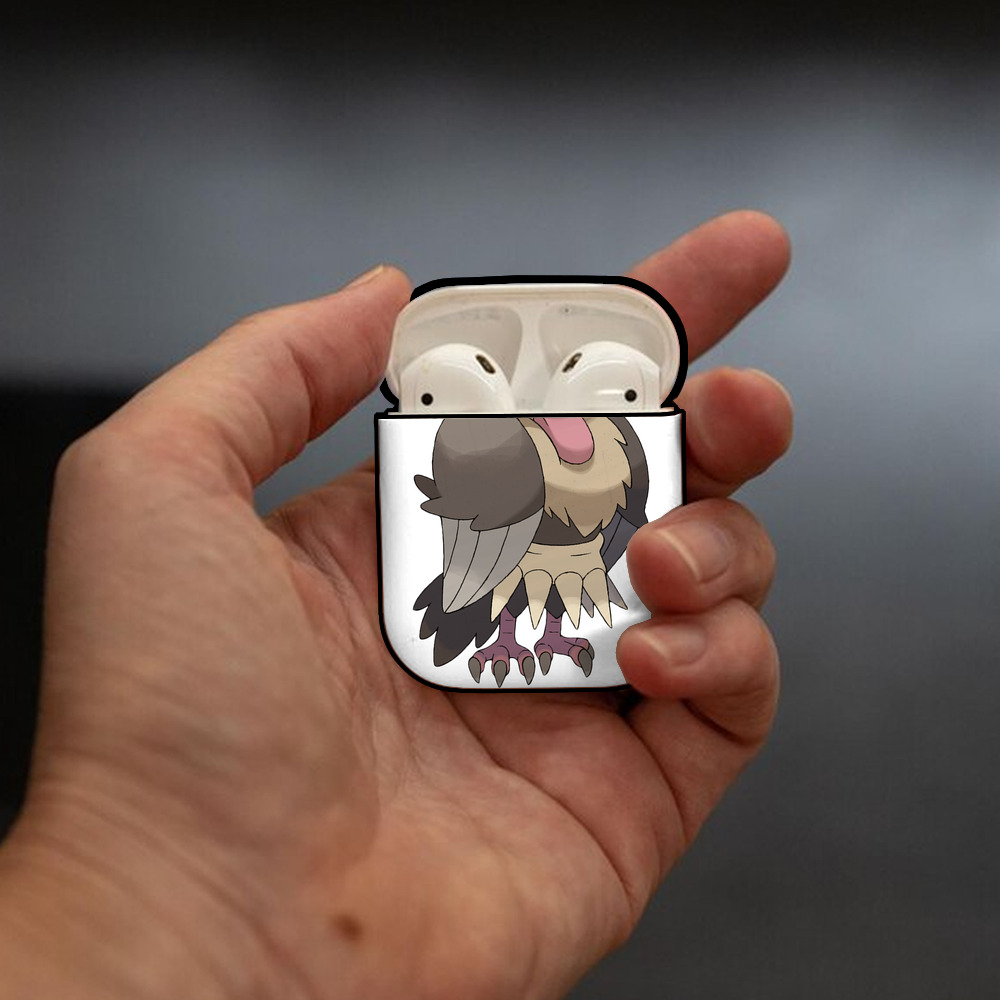 ポケットモンスター Pokémon AirPods 第2世代保護ケース ハードシェル ブラック 耐衝撃・防指紋・カラビナ付き