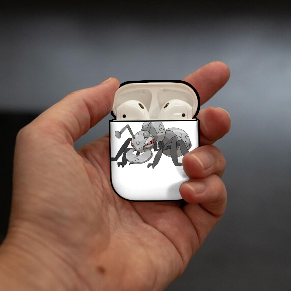 ポケットモンスター Pokémon AirPods 第2世代保護ケース ハードシェル ブラック 耐衝撃・防指紋・カラビナ付き