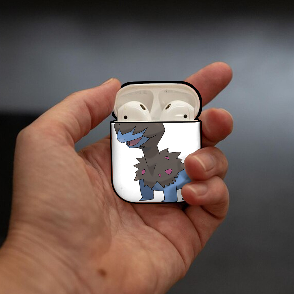 ポケットモンスター Pokémon AirPods 第2世代保護ケース ハードシェル ブラック 耐衝撃・防指紋・カラビナ付き