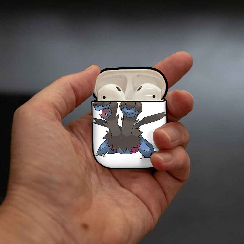 ポケットモンスター Pokémon AirPods 第2世代保護ケース ハードシェル ブラック 耐衝撃・防指紋・カラビナ付き