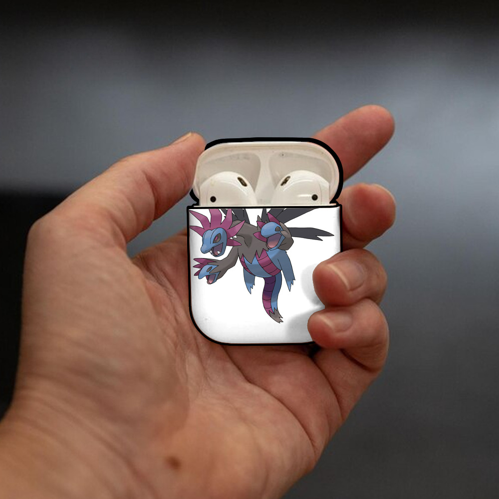 ポケットモンスター Pokémon AirPods 第2世代保護ケース ハードシェル ブラック 耐衝撃・防指紋・カラビナ付き