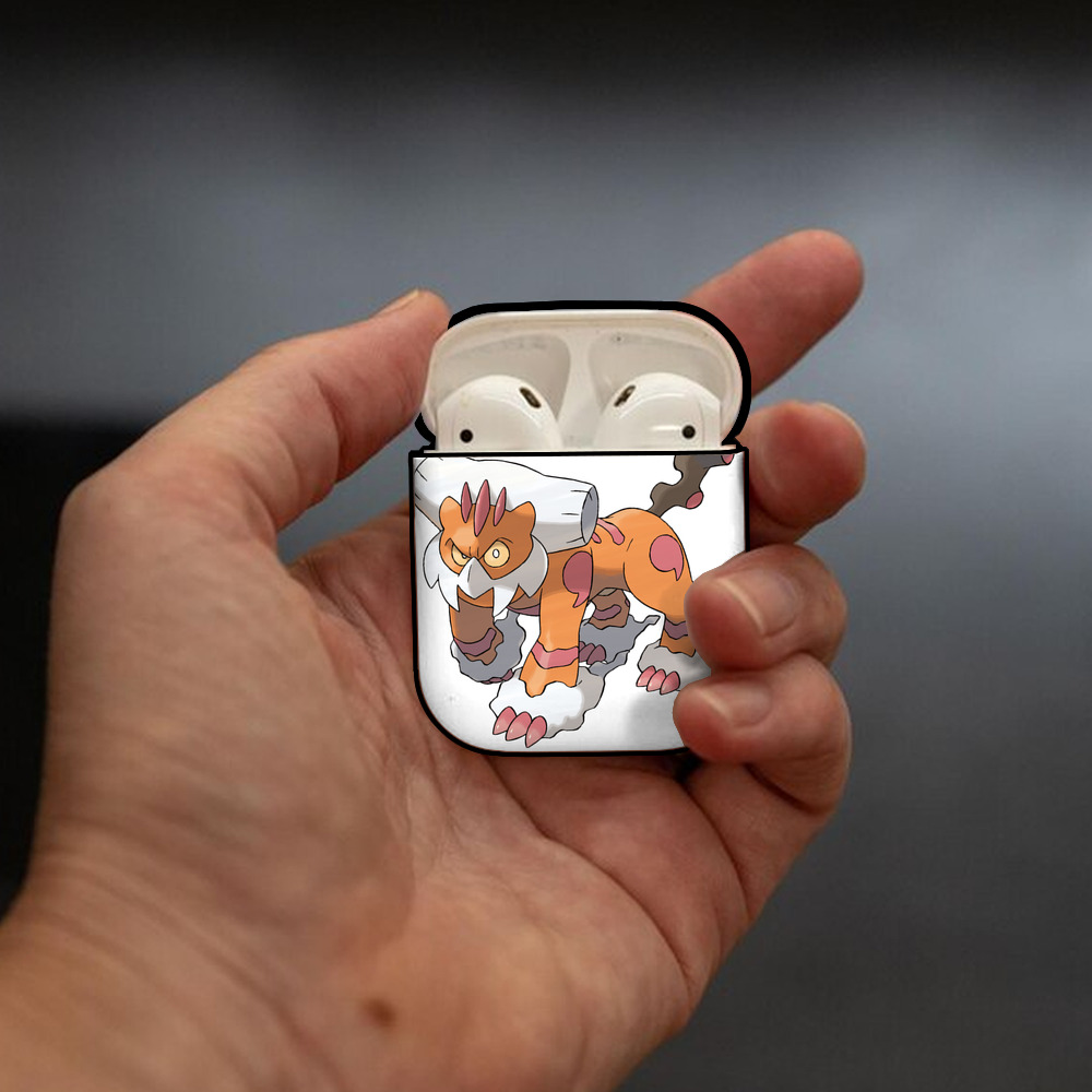 ポケットモンスター Pokémon AirPods 第2世代保護ケース ハードシェル ブラック 耐衝撃・防指紋・カラビナ付き