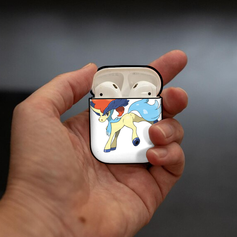 ポケットモンスター Pokémon AirPods 第2世代保護ケース ハードシェル ブラック 耐衝撃・防指紋・カラビナ付き