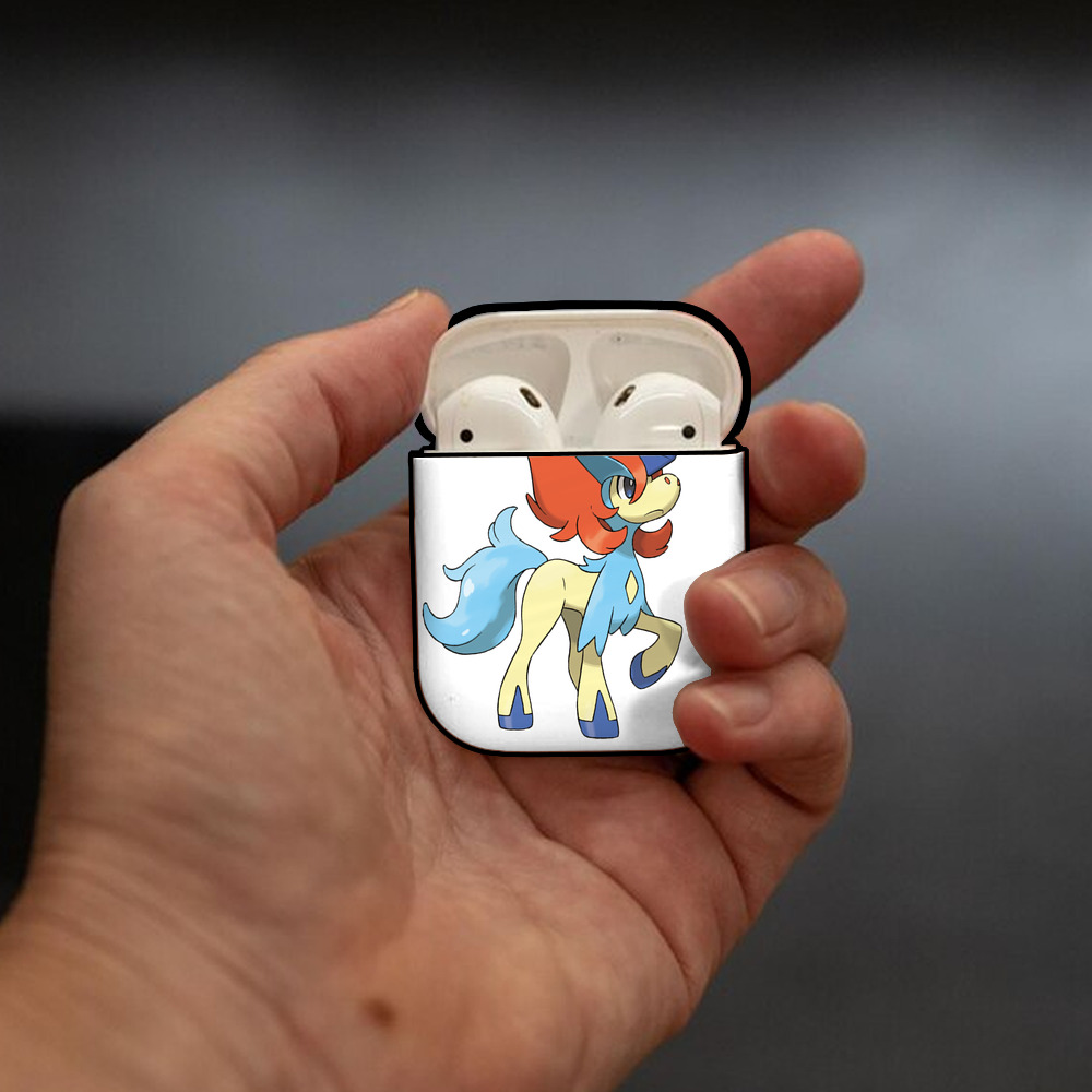 ポケットモンスター Pokémon AirPods 第2世代保護ケース ハードシェル ブラック 耐衝撃・防指紋・カラビナ付き