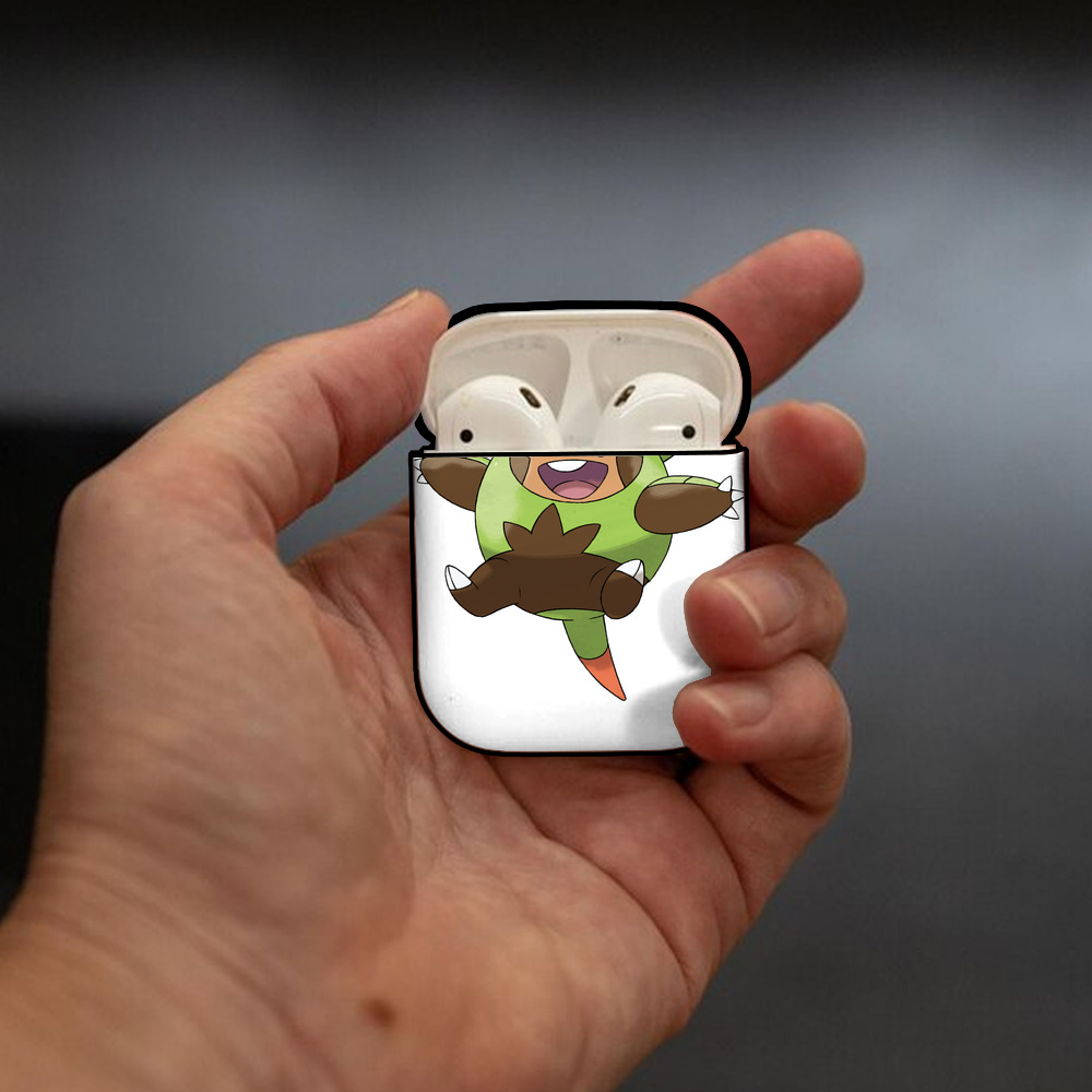 ポケットモンスター Pokémon AirPods 第2世代保護ケース ハードシェル ブラック 耐衝撃・防指紋・カラビナ付き