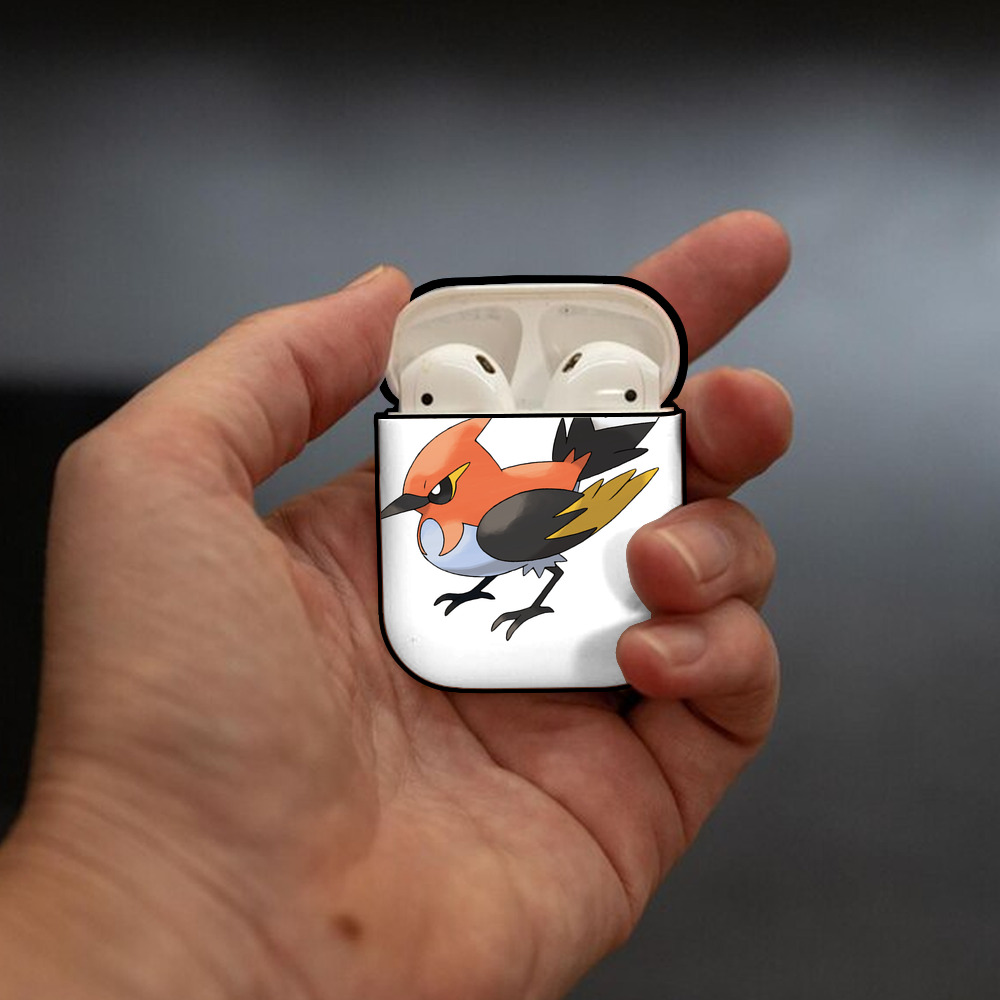 ポケットモンスター Pokémon AirPods 第2世代保護ケース ハードシェル ブラック 耐衝撃・防指紋・カラビナ付き