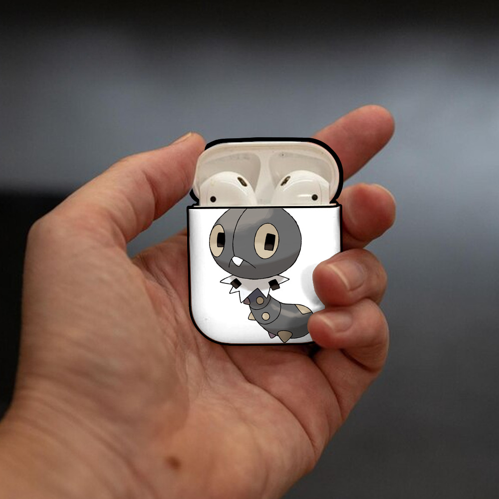 ポケットモンスター Pokémon AirPods 第2世代保護ケース ハードシェル ブラック 耐衝撃・防指紋・カラビナ付き