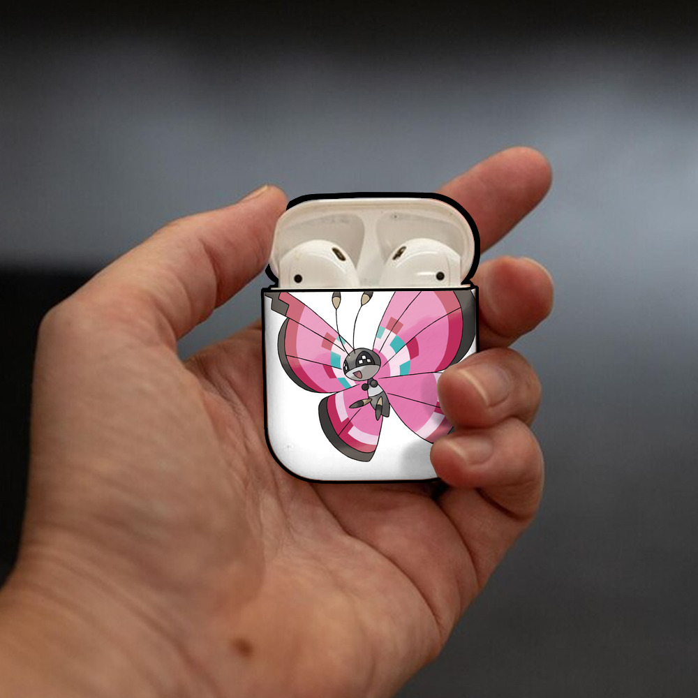 ポケットモンスター Pokémon AirPods 第2世代保護ケース ハードシェル ブラック 耐衝撃・防指紋・カラビナ付き