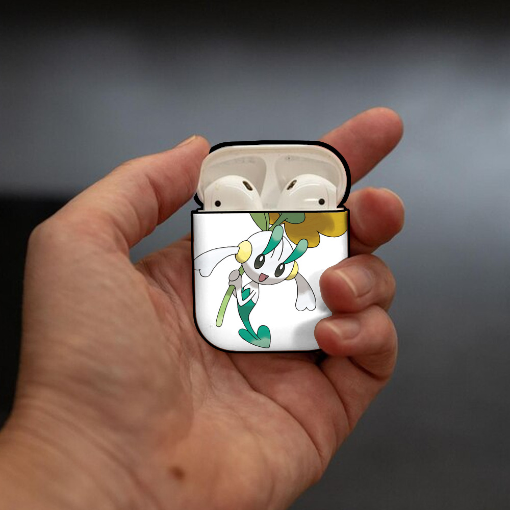 ポケットモンスター Pokémon AirPods 第2世代保護ケース ハードシェル ブラック 耐衝撃・防指紋・カラビナ付き