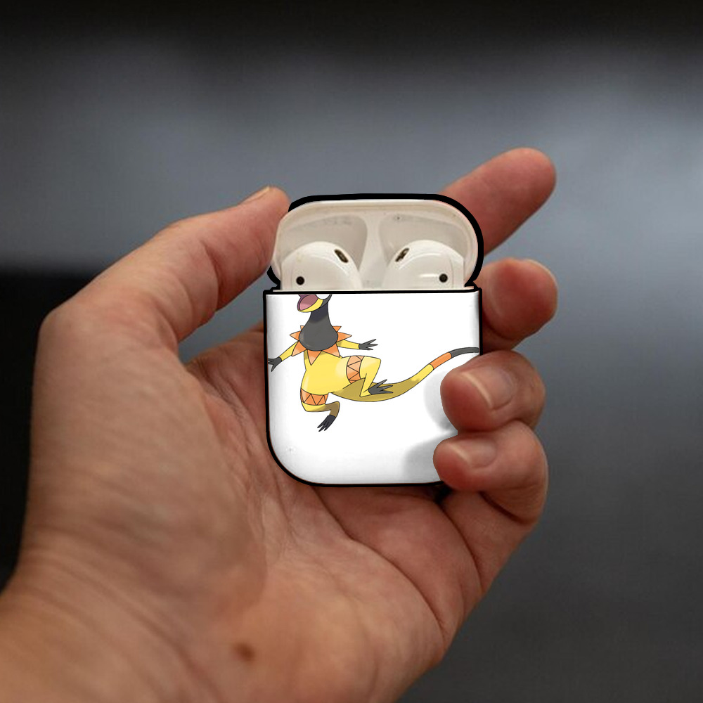ポケットモンスター Pokémon AirPods 第2世代保護ケース ハードシェル ブラック 耐衝撃・防指紋・カラビナ付き