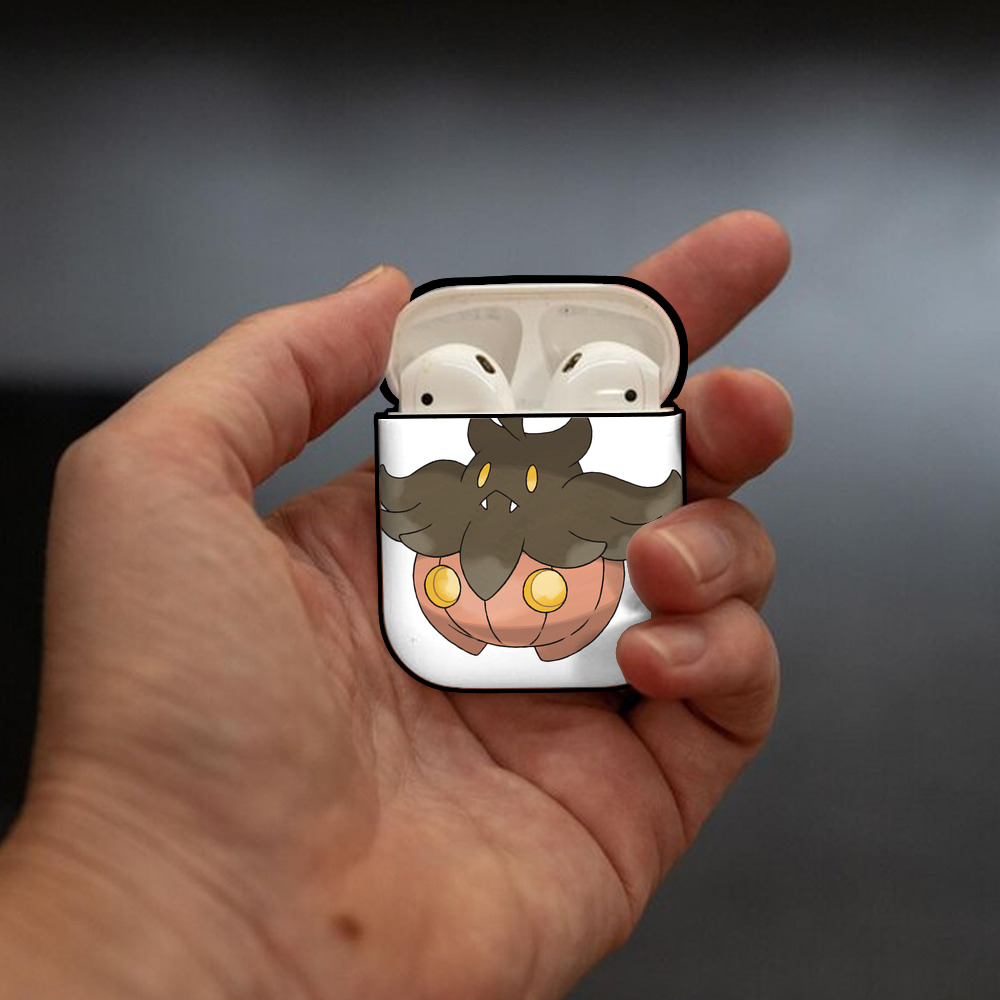 ポケットモンスター Pokémon AirPods 第2世代保護ケース ハードシェル ブラック 耐衝撃・防指紋・カラビナ付き