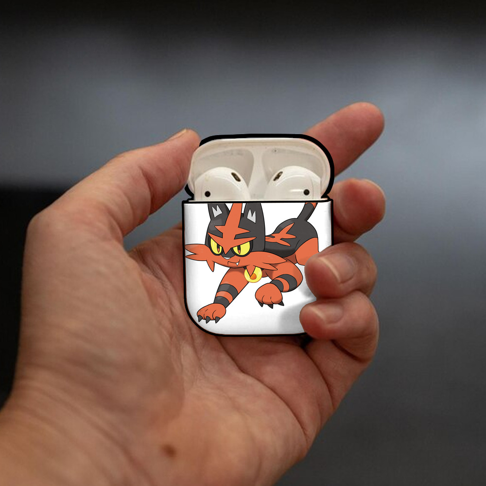 ポケットモンスター Pokémon AirPods 第2世代保護ケース ハードシェル ブラック 耐衝撃・防指紋・カラビナ付き