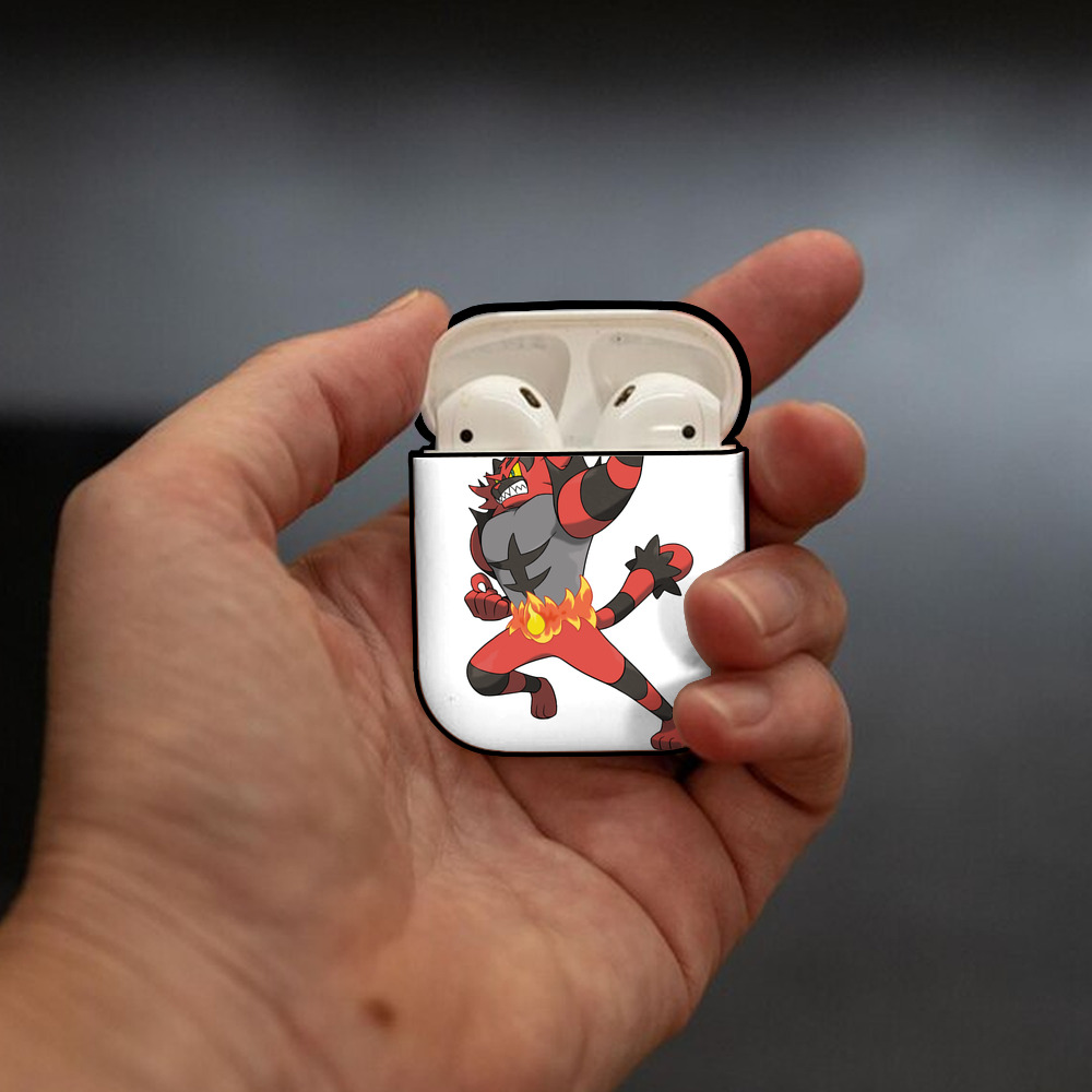 ポケットモンスター Pokémon AirPods 第2世代保護ケース ハードシェル ブラック 耐衝撃・防指紋・カラビナ付き
