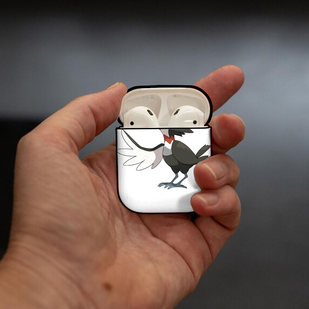 ポケットモンスター Pokémon AirPods 第2世代保護ケース ハードシェル ブラック 耐衝撃・防指紋・カラビナ付き