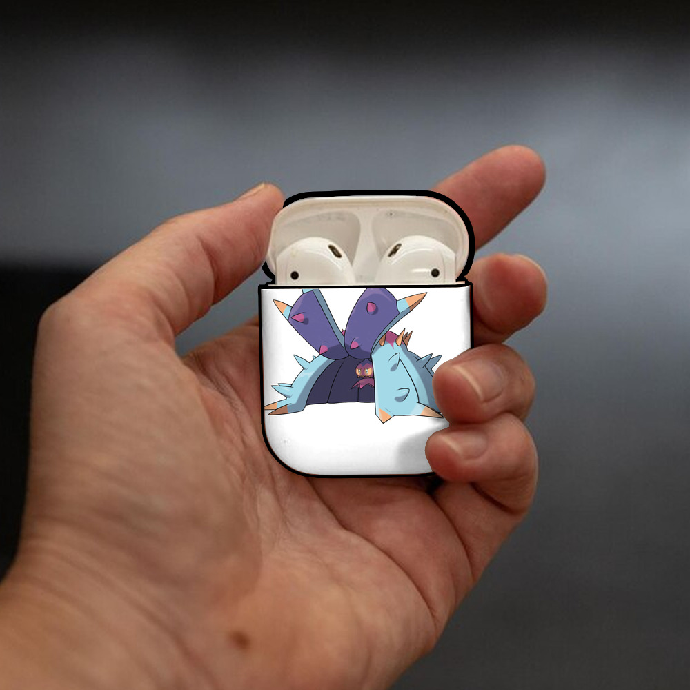 ポケットモンスター Pokémon AirPods 第2世代保護ケース ハードシェル ブラック 耐衝撃・防指紋・カラビナ付き