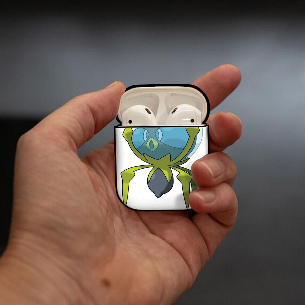 ポケットモンスター Pokémon AirPods 第2世代保護ケース ハードシェル ブラック 耐衝撃・防指紋・カラビナ付き