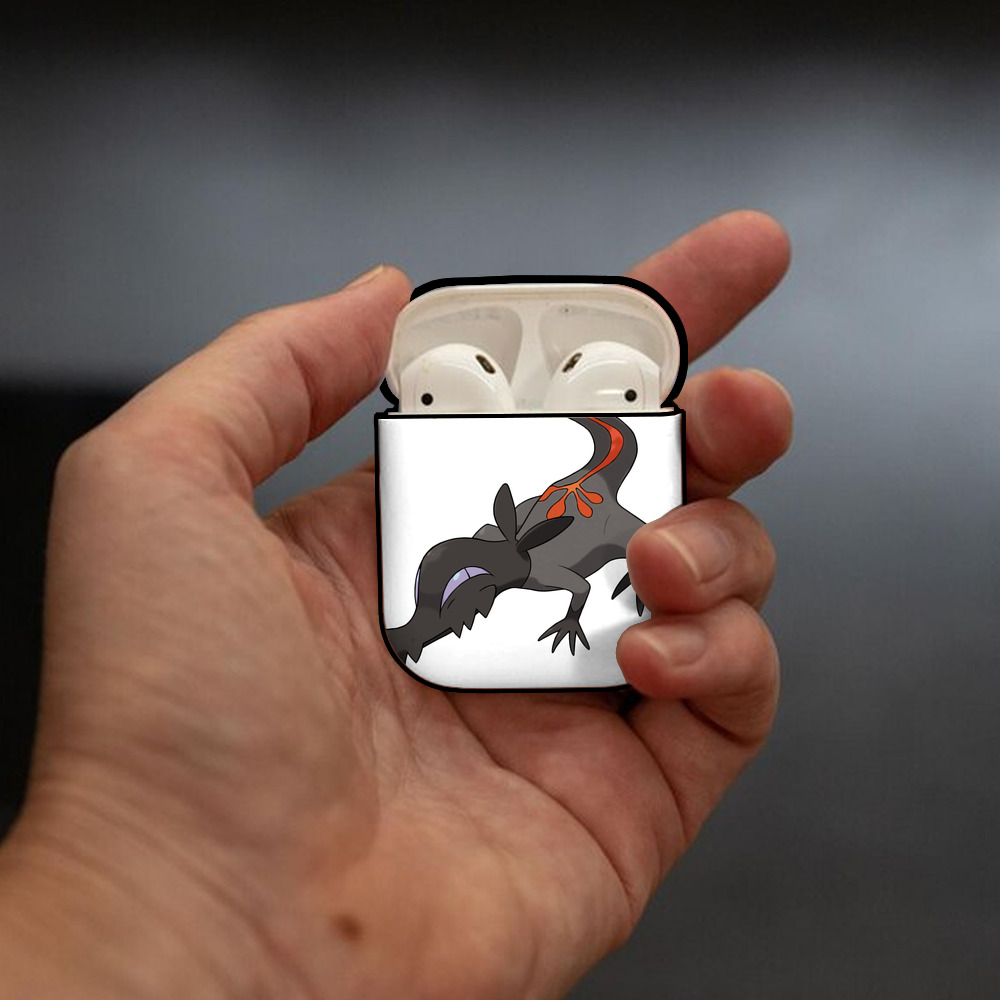 ポケットモンスター Pokémon AirPods 第2世代保護ケース ハードシェル ブラック 耐衝撃・防指紋・カラビナ付き