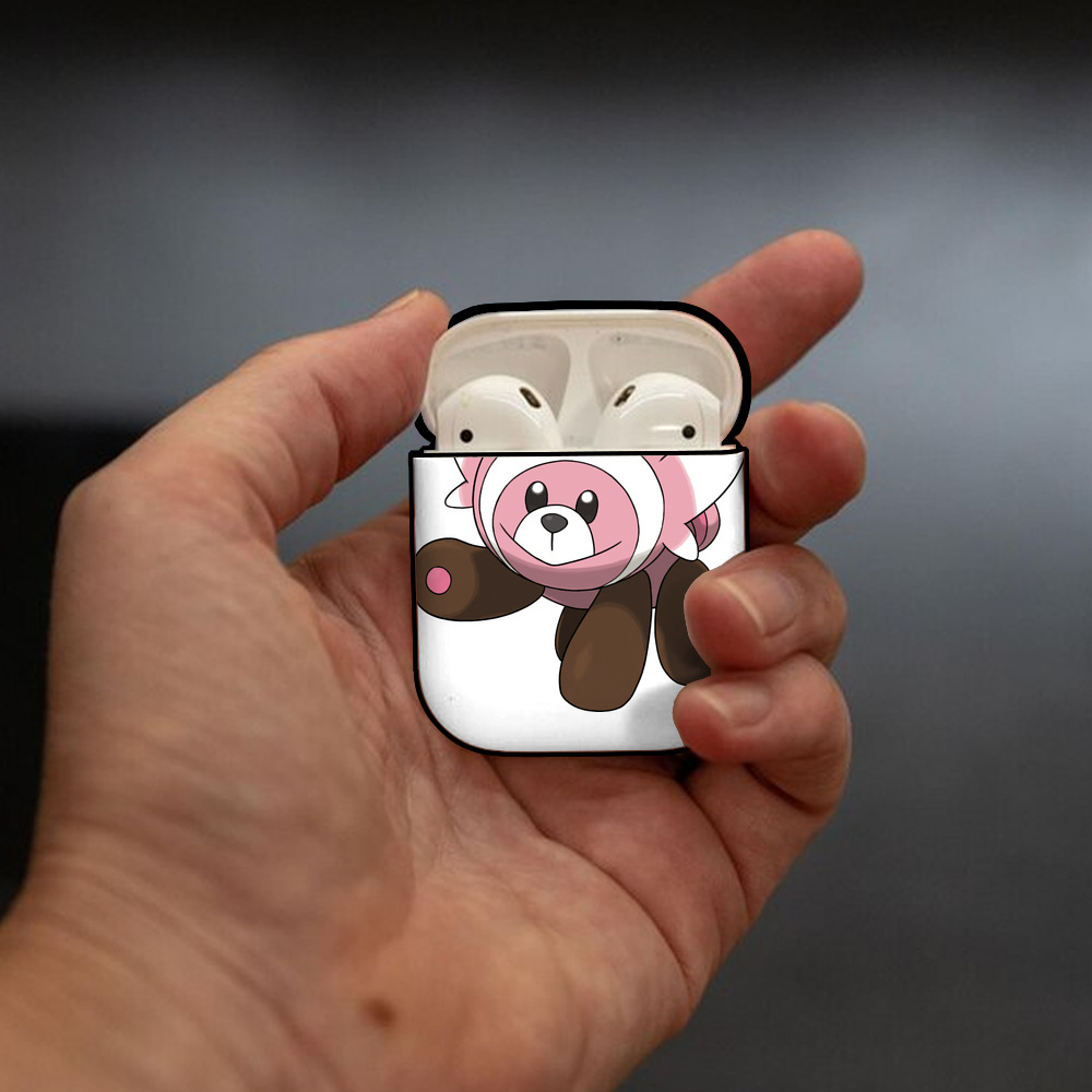 ポケットモンスター Pokémon AirPods 第2世代保護ケース ハードシェル ブラック 耐衝撃・防指紋・カラビナ付き