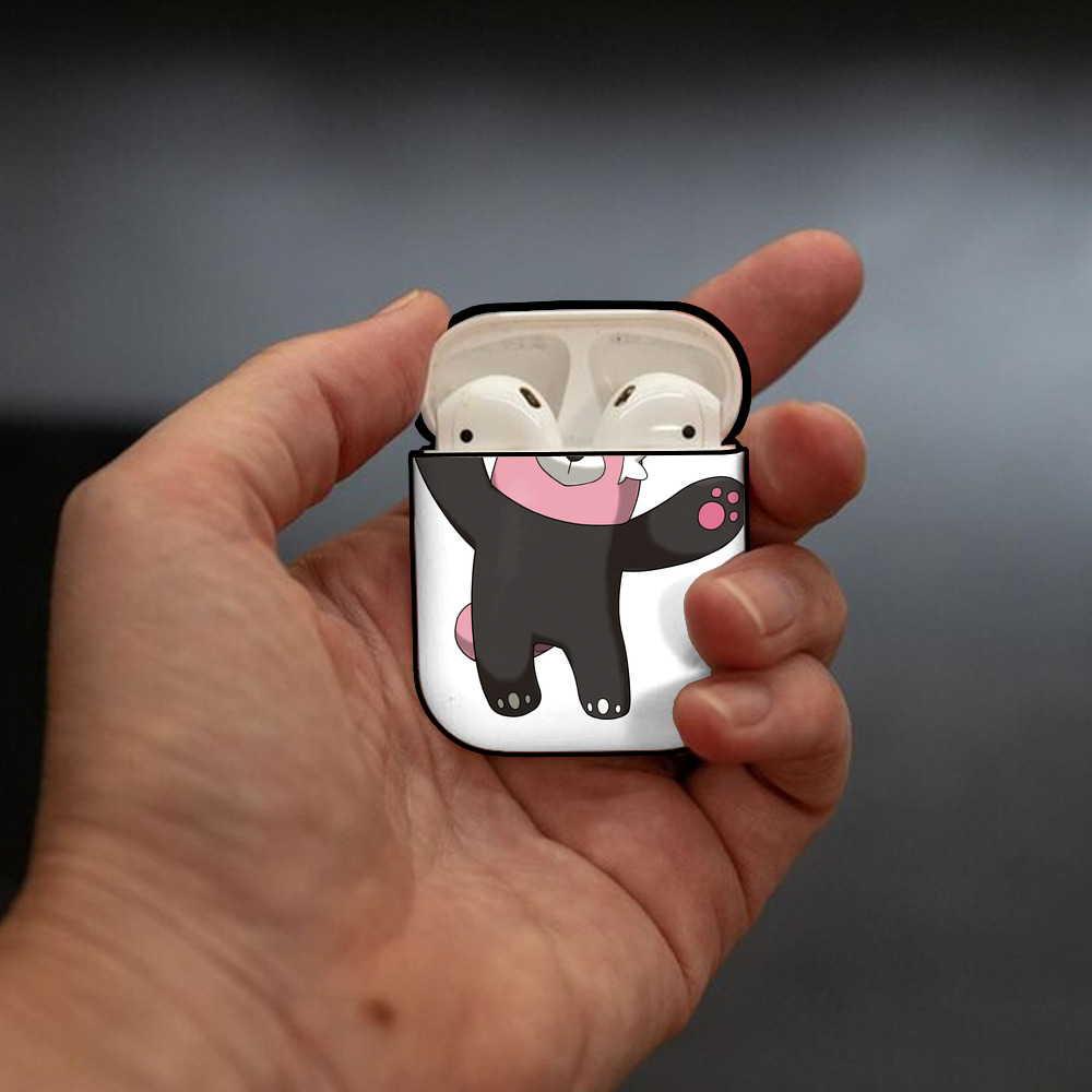 ポケットモンスター Pokémon AirPods 第2世代保護ケース ハードシェル ブラック 耐衝撃・防指紋・カラビナ付き