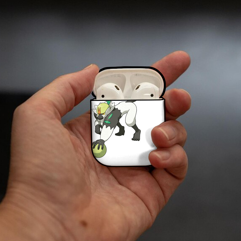 ポケットモンスター Pokémon AirPods 第2世代保護ケース ハードシェル ブラック 耐衝撃・防指紋・カラビナ付き