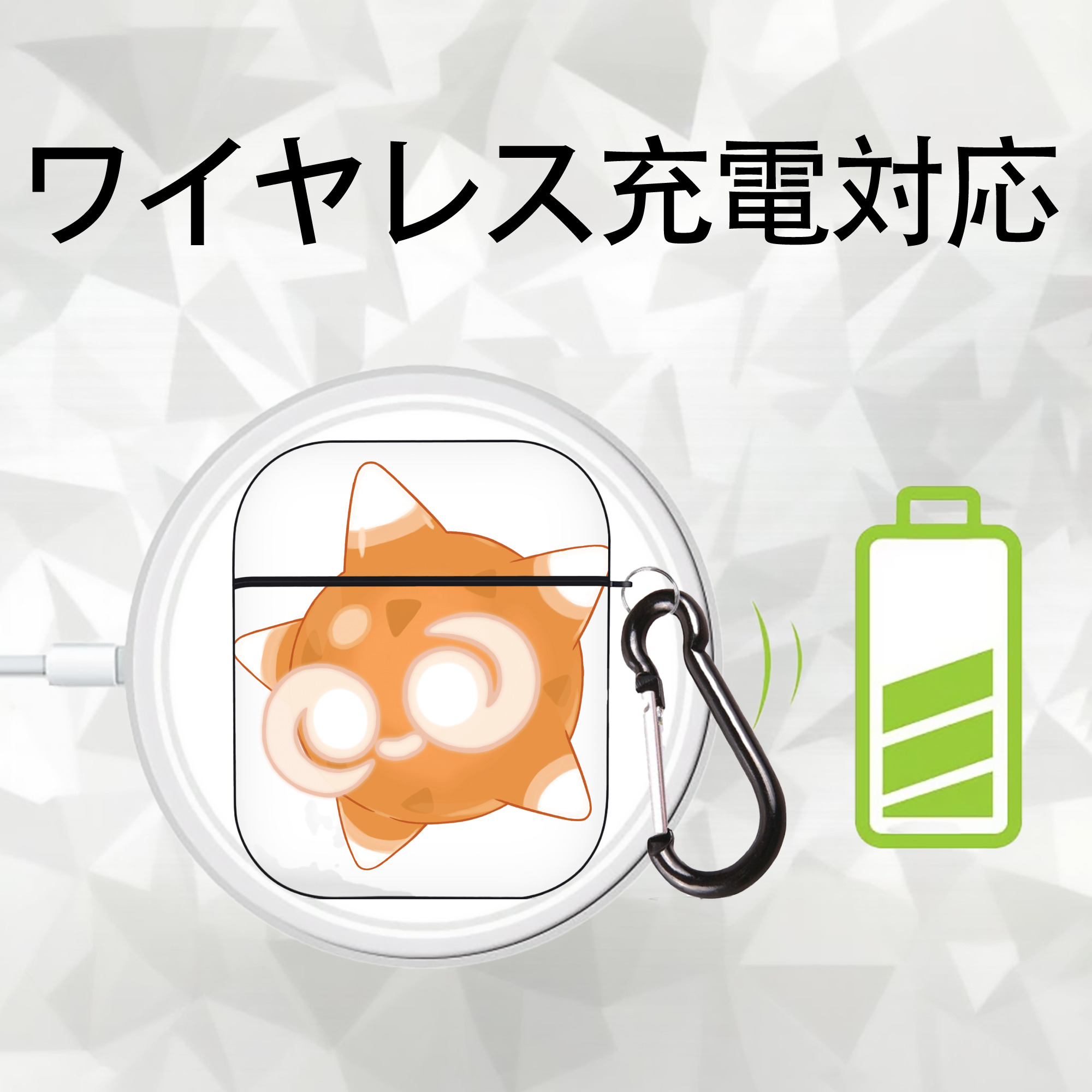 ポケットモンスター Pokémon AirPods 第2世代保護ケース ハードシェル ブラック 耐衝撃・防指紋・カラビナ付き