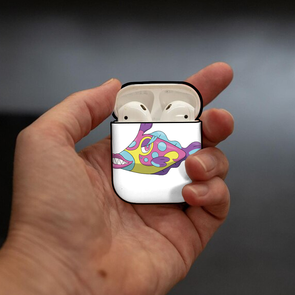 ポケットモンスター Pokémon AirPods 第2世代保護ケース ハードシェル ブラック 耐衝撃・防指紋・カラビナ付き