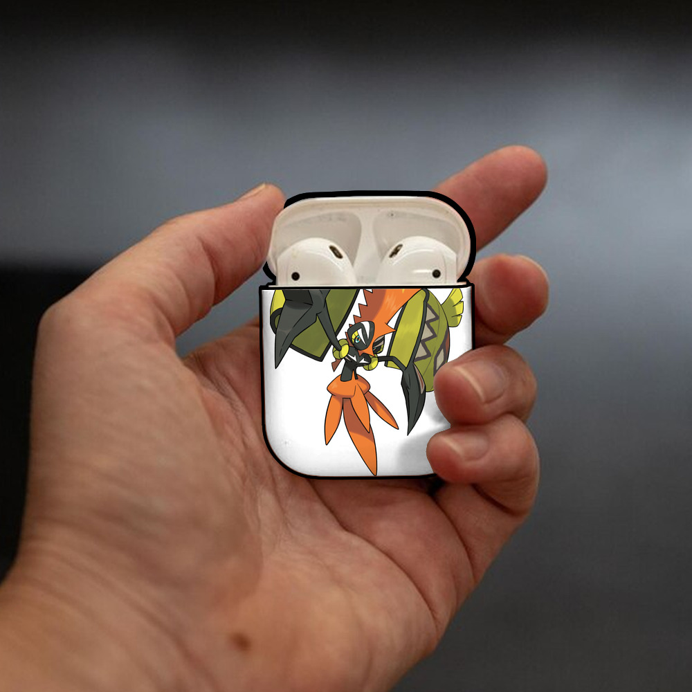 ポケットモンスター Pokémon AirPods 第2世代保護ケース ハードシェル ブラック 耐衝撃・防指紋・カラビナ付き