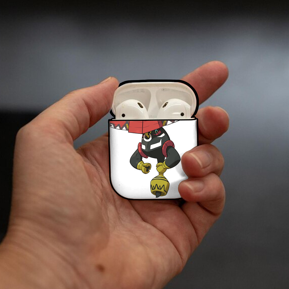 ポケットモンスター Pokémon AirPods 第2世代保護ケース ハードシェル ブラック 耐衝撃・防指紋・カラビナ付き