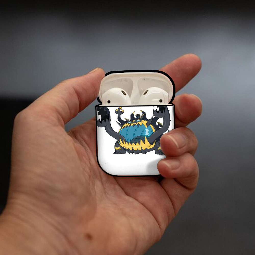 ポケットモンスター Pokémon AirPods 第2世代保護ケース ハードシェル ブラック 耐衝撃・防指紋・カラビナ付き