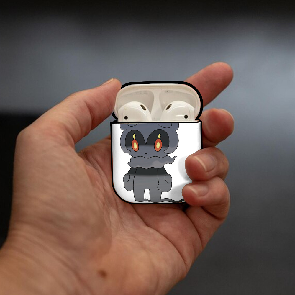 ポケットモンスター Pokémon AirPods 第2世代保護ケース ハードシェル ブラック 耐衝撃・防指紋・カラビナ付き