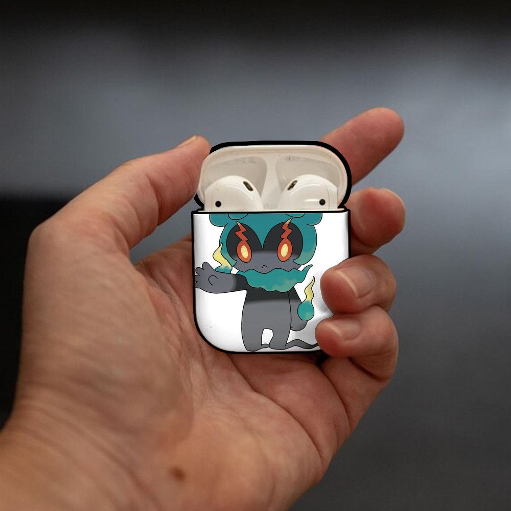 ポケットモンスター Pokémon AirPods 第2世代保護ケース ハードシェル ブラック 耐衝撃・防指紋・カラビナ付き