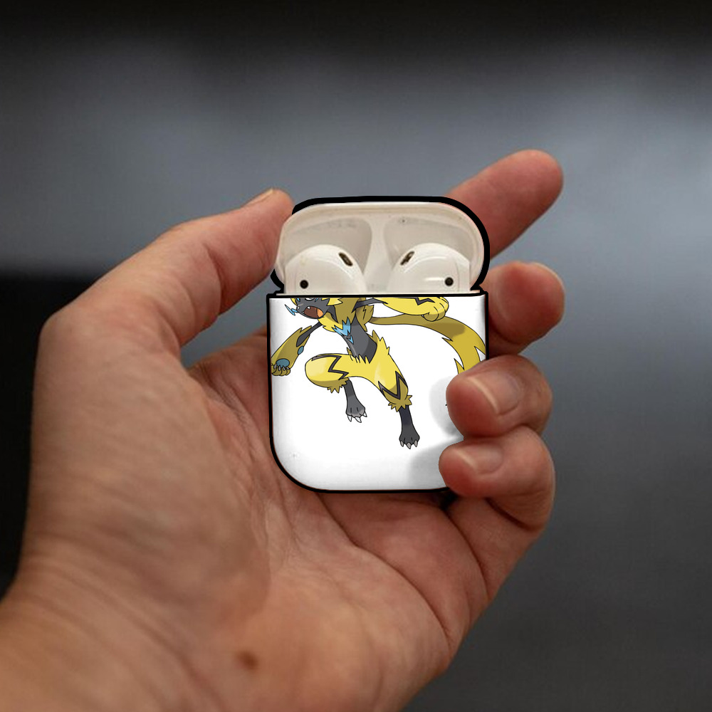 ポケットモンスター Pokémon AirPods 第2世代保護ケース ハードシェル ブラック 耐衝撃・防指紋・カラビナ付き