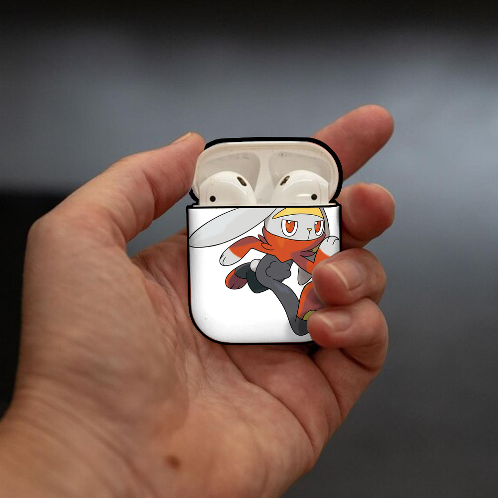 ポケットモンスター Pokémon AirPods 第2世代保護ケース ハードシェル ブラック 耐衝撃・防指紋・カラビナ付き