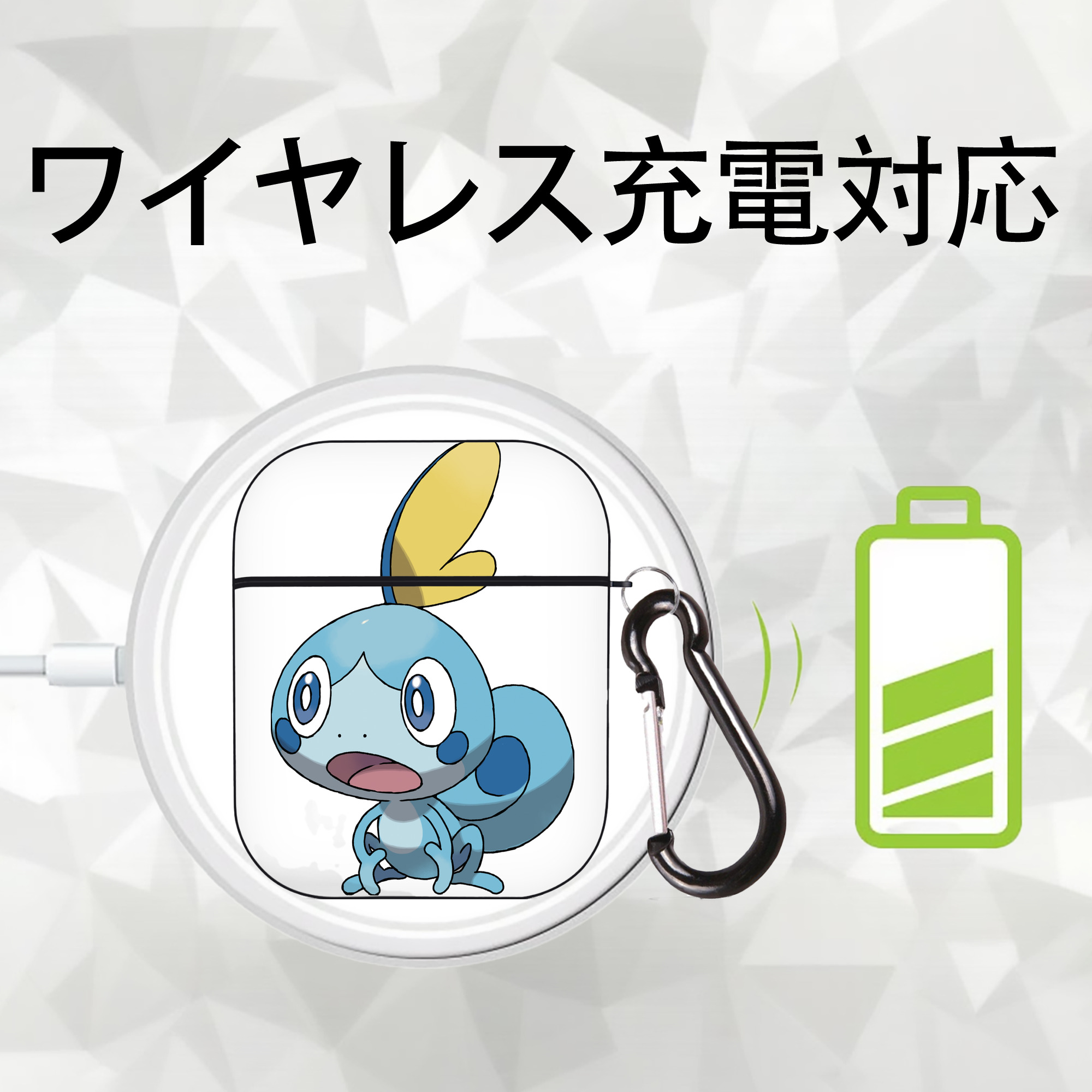 ポケットモンスター Pokémon AirPods 第2世代保護ケース ハードシェル ブラック 耐衝撃・防指紋・カラビナ付き