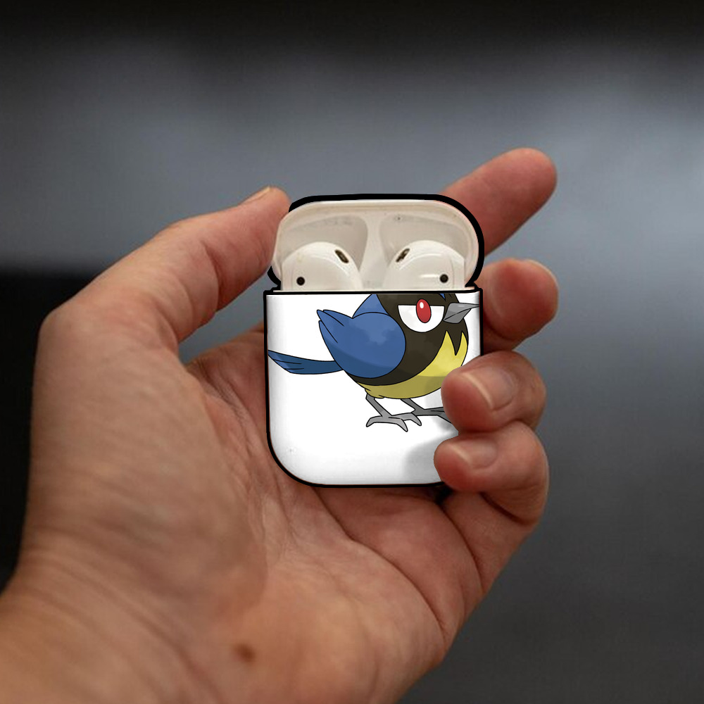 ポケットモンスター Pokémon AirPods 第2世代保護ケース ハードシェル ブラック 耐衝撃・防指紋・カラビナ付き