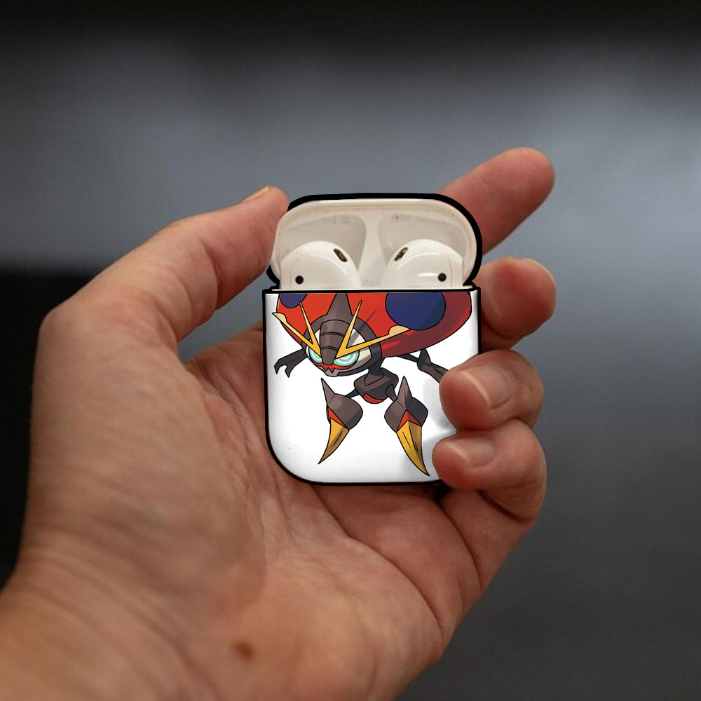 ポケットモンスター Pokémon AirPods 第2世代保護ケース ハードシェル ブラック 耐衝撃・防指紋・カラビナ付き