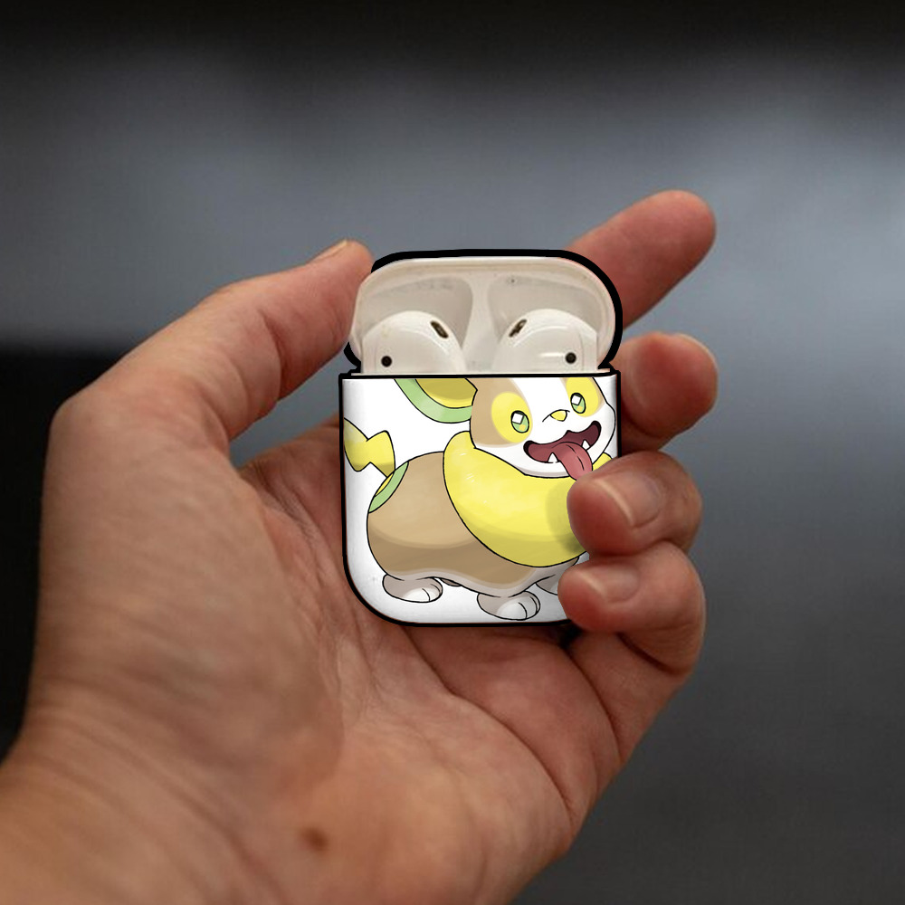 ポケットモンスター Pokémon AirPods 第2世代保護ケース ハードシェル ブラック 耐衝撃・防指紋・カラビナ付き