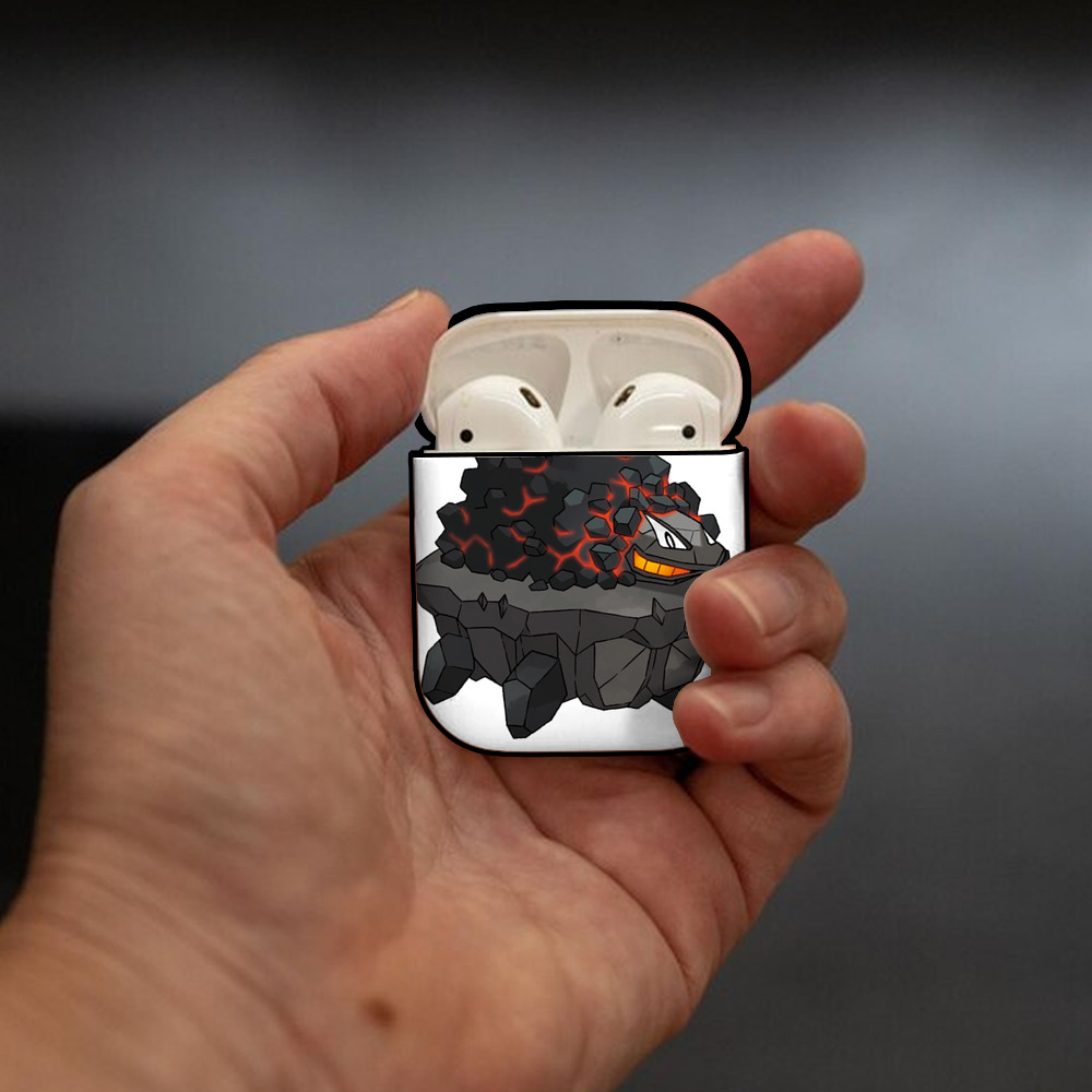 ポケットモンスター Pokémon AirPods 第2世代保護ケース ハードシェル ブラック 耐衝撃・防指紋・カラビナ付き
