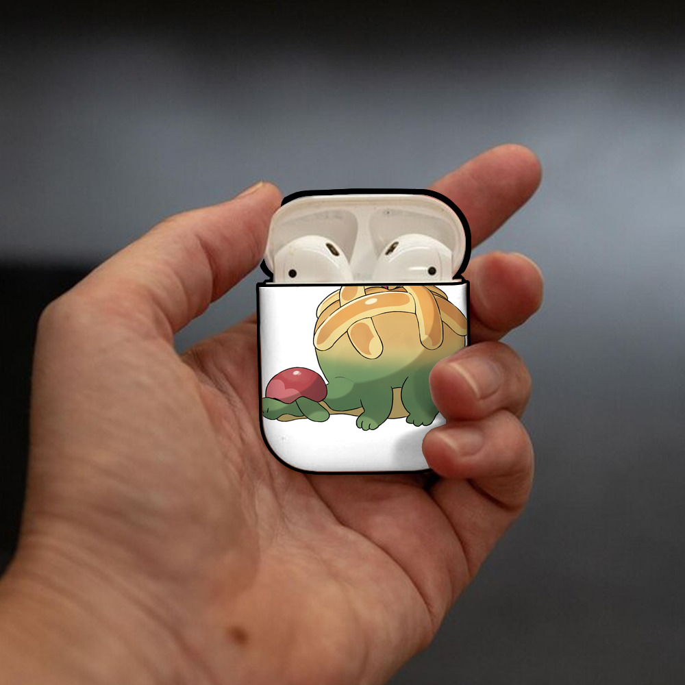 ポケットモンスター Pokémon AirPods 第2世代保護ケース ハードシェル ブラック 耐衝撃・防指紋・カラビナ付き