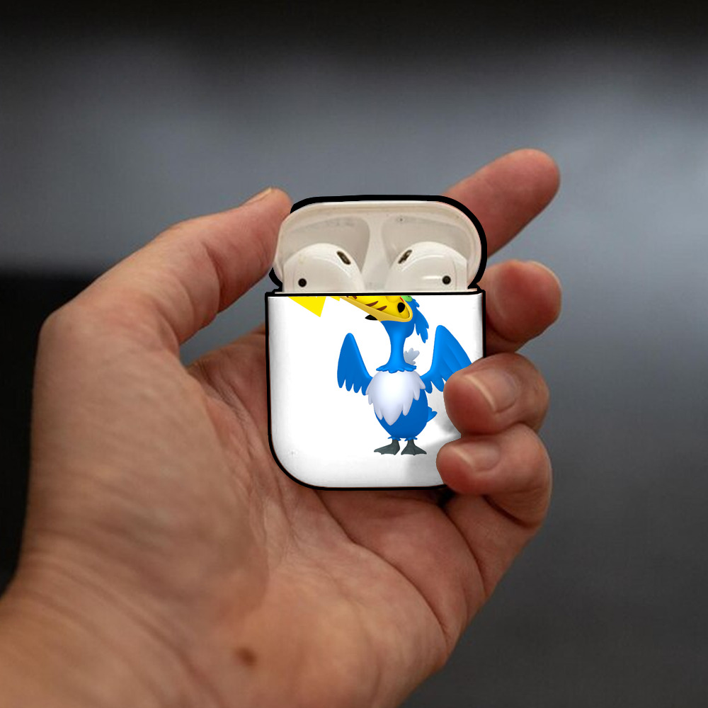 ポケットモンスター Pokémon AirPods 第2世代保護ケース ハードシェル ブラック 耐衝撃・防指紋・カラビナ付き
