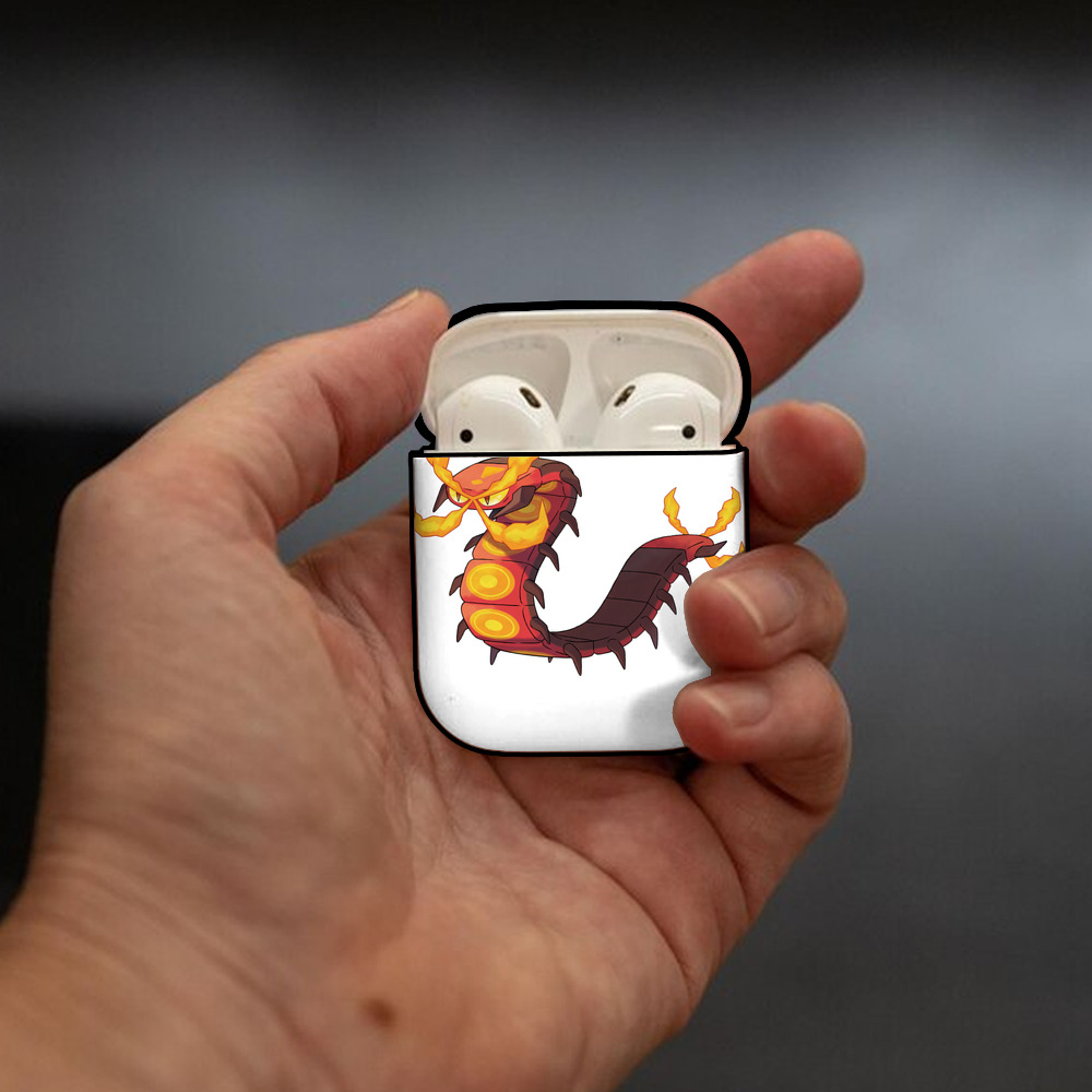 ポケットモンスター Pokémon AirPods 第2世代保護ケース ハードシェル ブラック 耐衝撃・防指紋・カラビナ付き