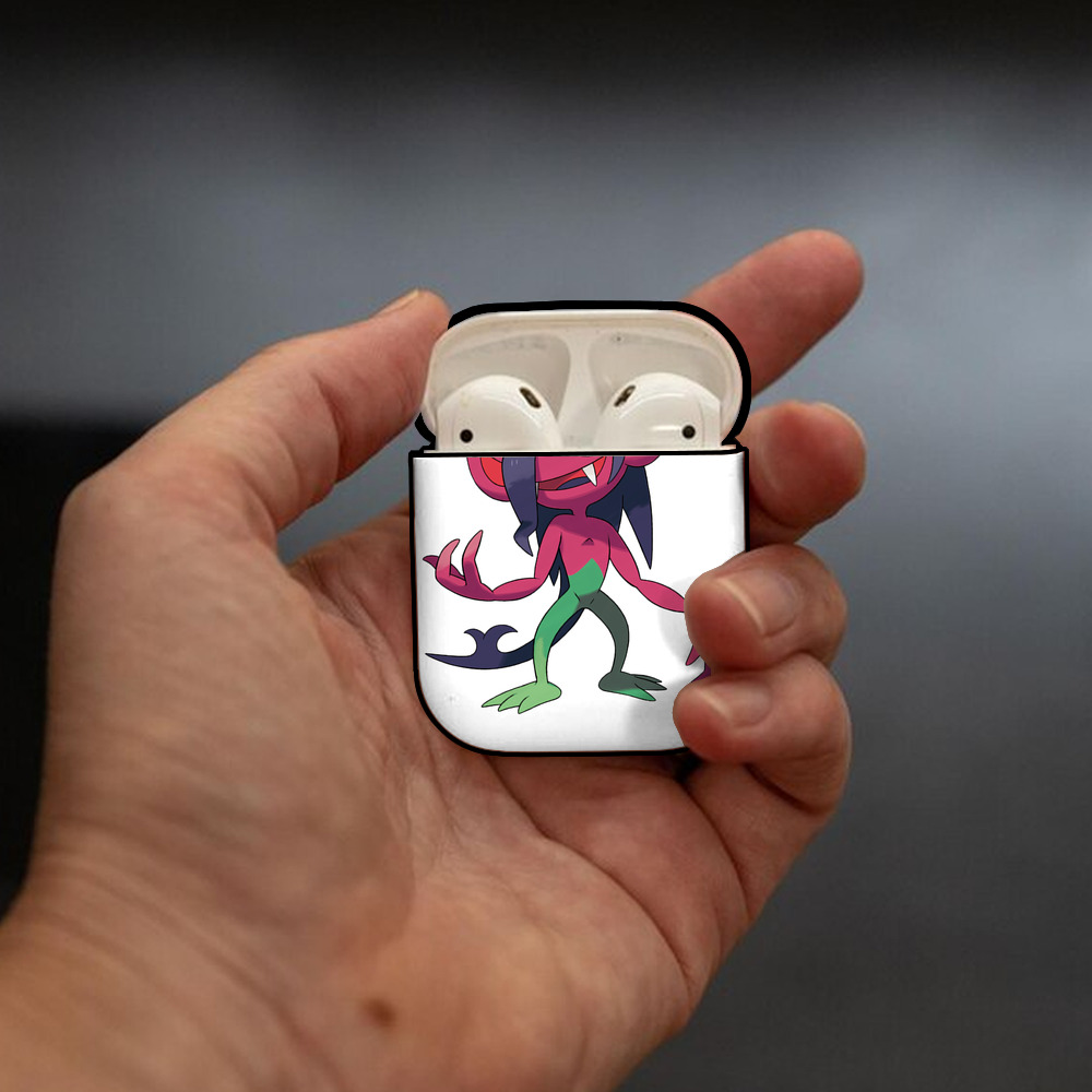 ポケットモンスター Pokémon AirPods 第2世代保護ケース ハードシェル ブラック 耐衝撃・防指紋・カラビナ付き